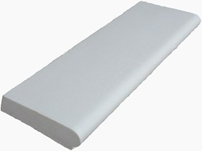 White Precast Pool Coping, 6 inch flat